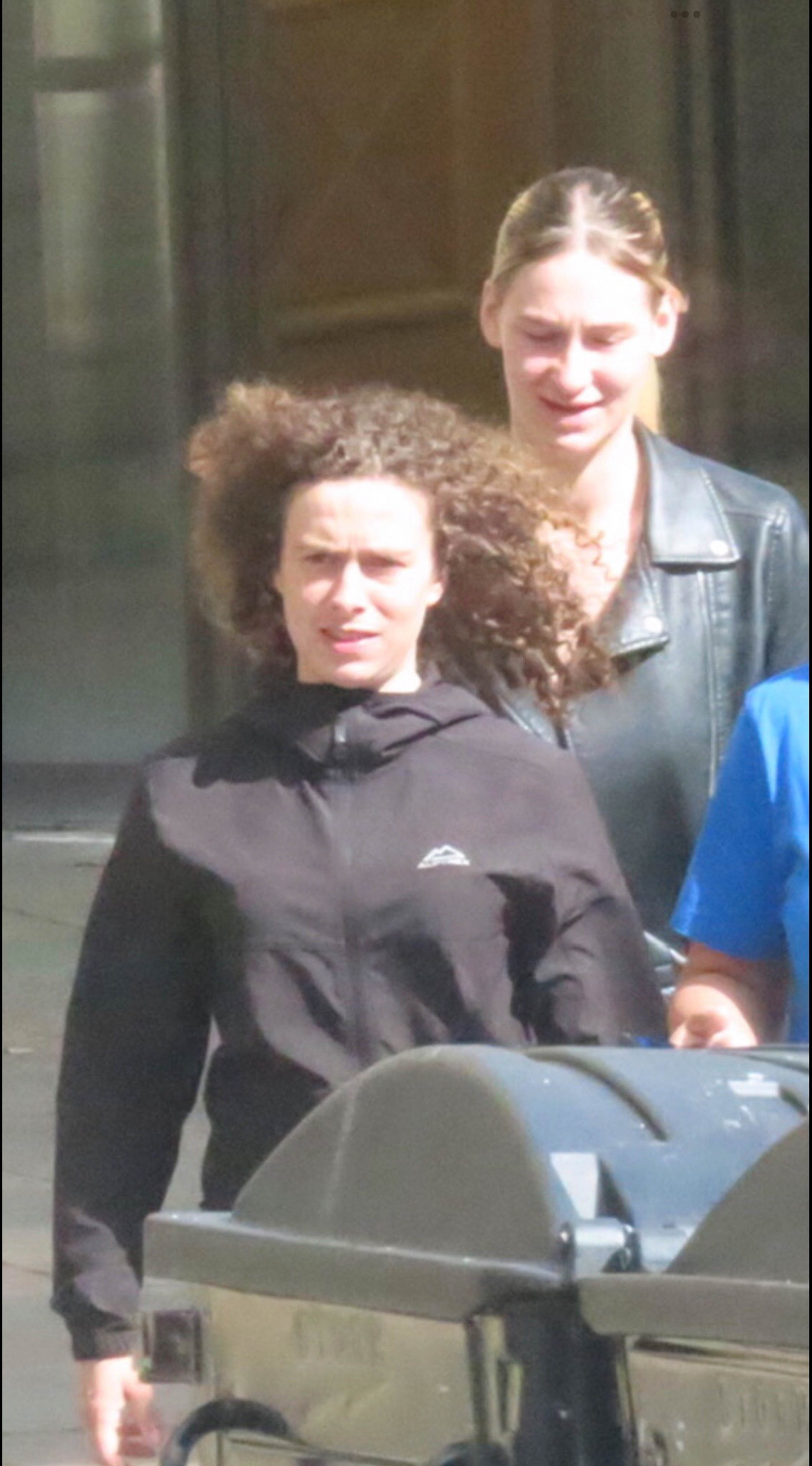 Courtney Maich and Alannah O’Neill Outside Edinburgh Sheriff Court.