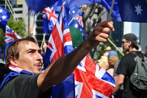 Police estimated about 6000 protesters participated in the so-called “March for Australia”. 