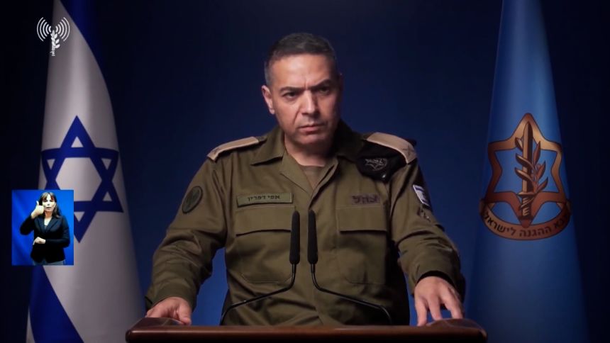 Israel Defense Forces spokesperson Effie Defrin speaks during a news conference on Thursday, September 18.