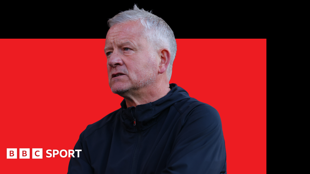 A close-up image of Sheffield United boss Chris Wilder