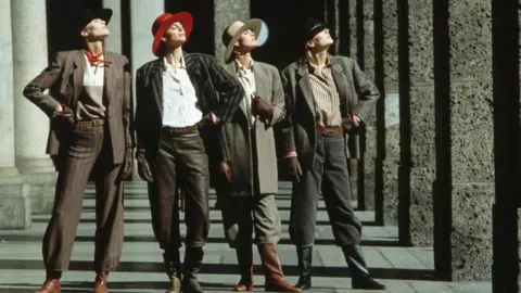 getty images Models wearing Armani