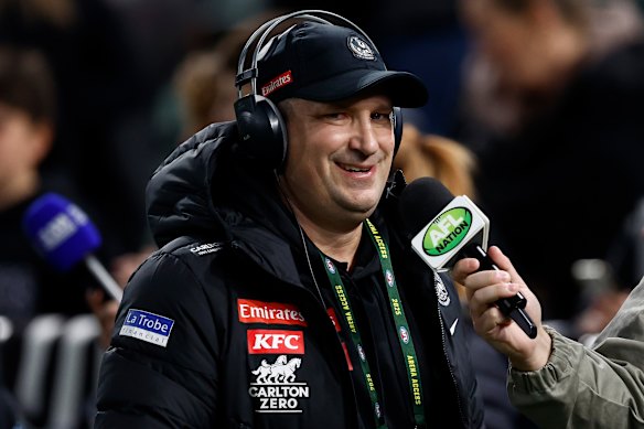 Biding time: Magpies assistant Hayden Skipworth wants to develop further