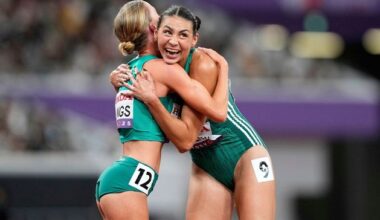Watch: Sophie O’Sullivan falls over the finishing line as she seals qualifying spot in World Athletics Championships
