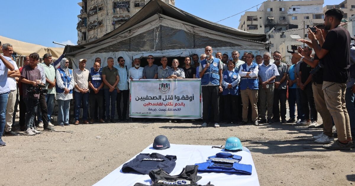 International media protest over journalist deaths in Gaza