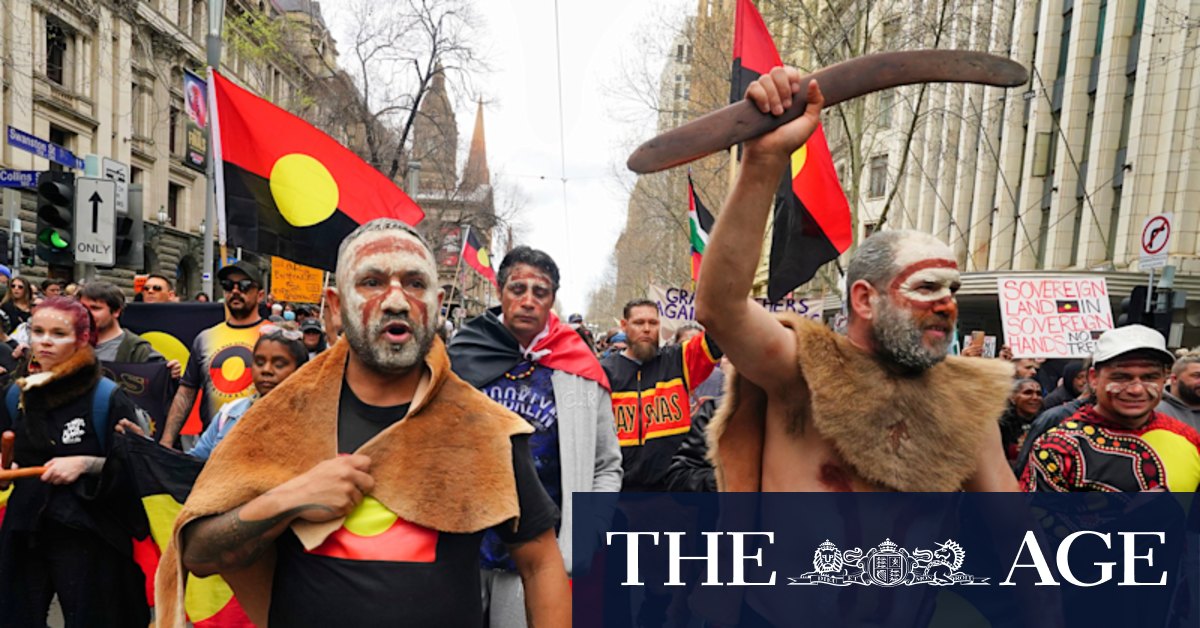 Scuffles break out as four competing rallies converge on CBD