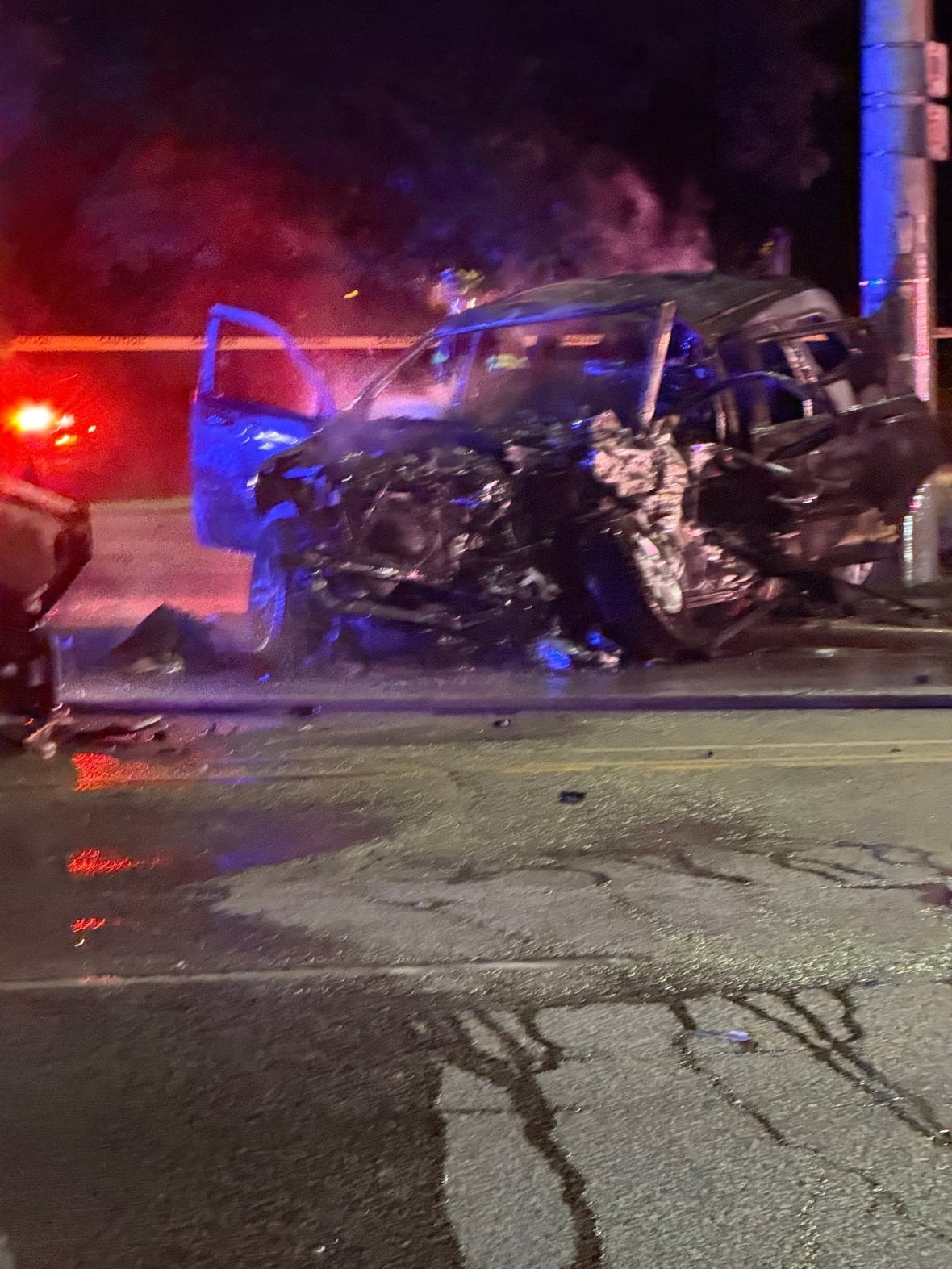 Charges expected in fiery crash that injured six people and one critically. The driver of the pickup truck, a 34-year-old man, was taken to hospital with serious injuries.