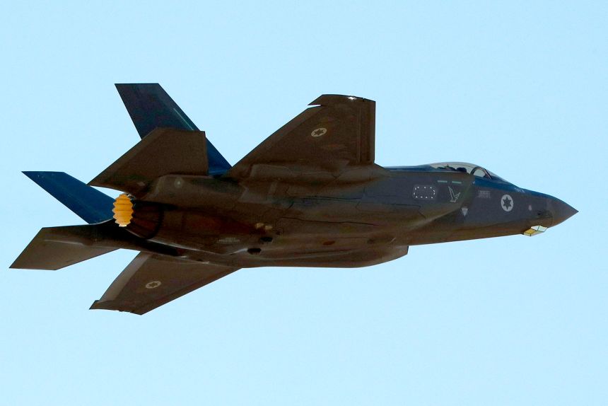 An Israeli F-35I fighter jet takes part in a multinational air defense exercise at the Ovda air force base, north of the Israeli city of Eilat, on November 11, 2019.