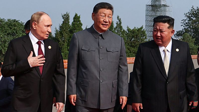 Xi, Putin and Kim stand united at Beijing military parade in historic show of authoritarian strength