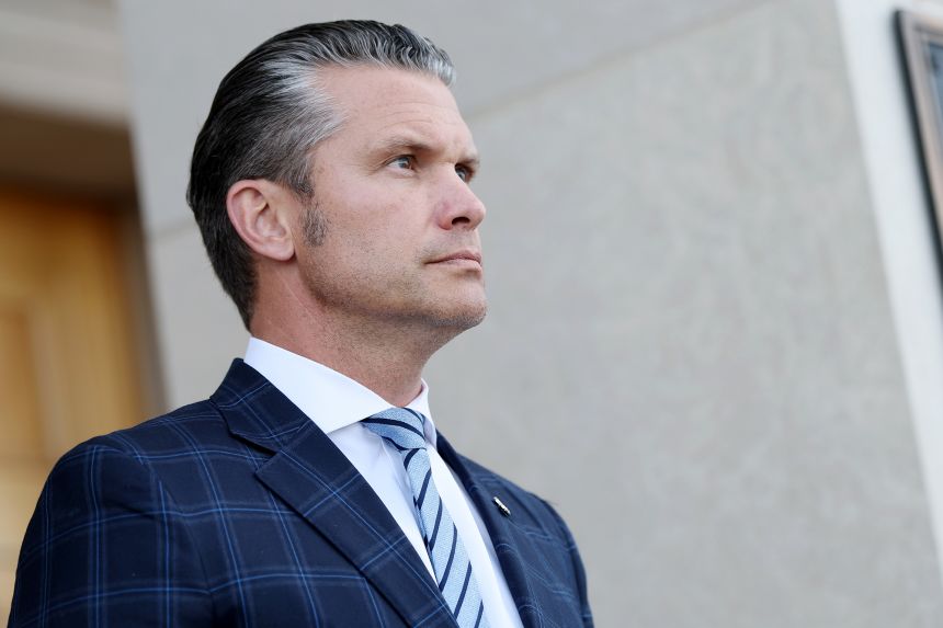 US Defense Secretary Pete Hegseth at the Pentagon on September 9.