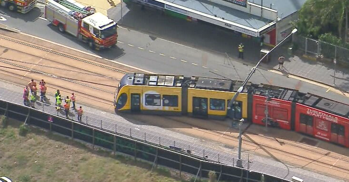 Tram derails at Surfers Paradise on the Gold Coast