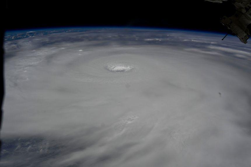 Typhoon Ragasa as seen from the International Space Station in this X post from JAXA astronaut Kimiya Yui.