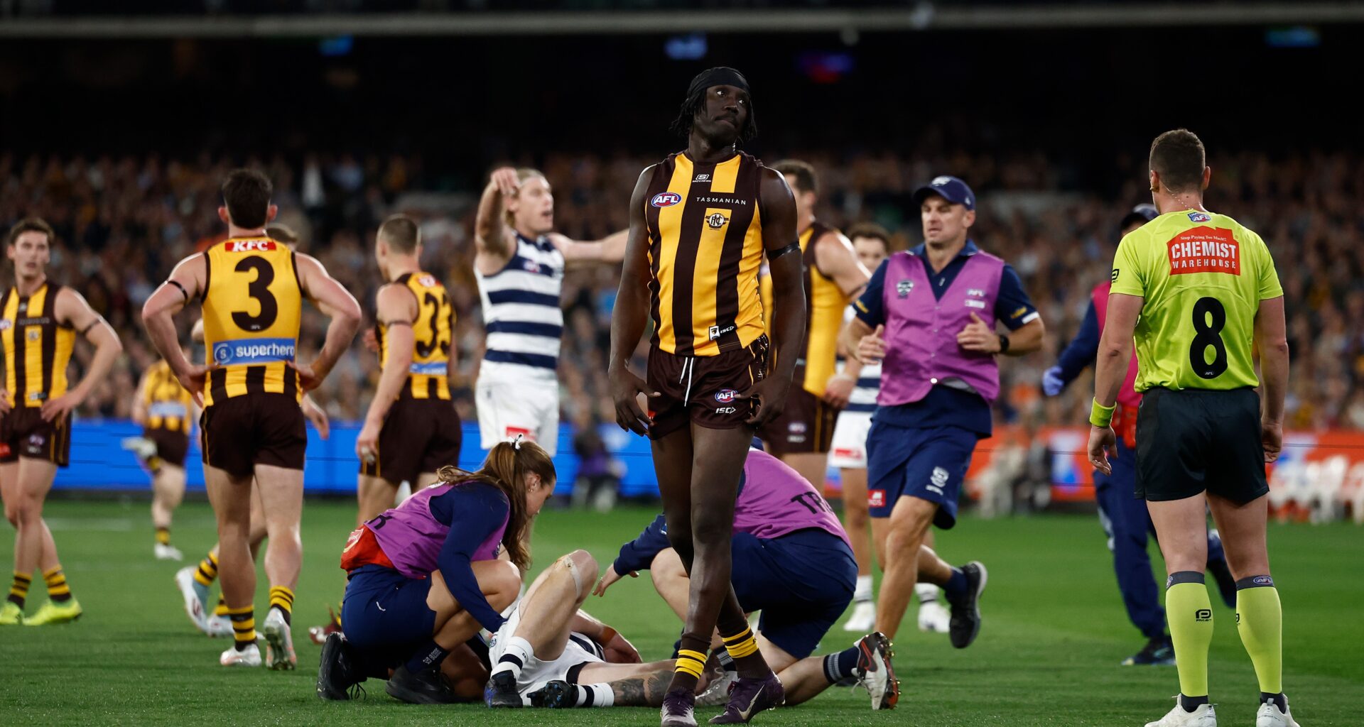 Hawks forward learns his fate for crunching tackle
