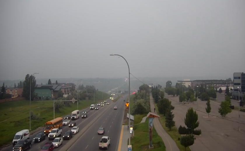 Poor air quality in Calgary due to wildfire smoke