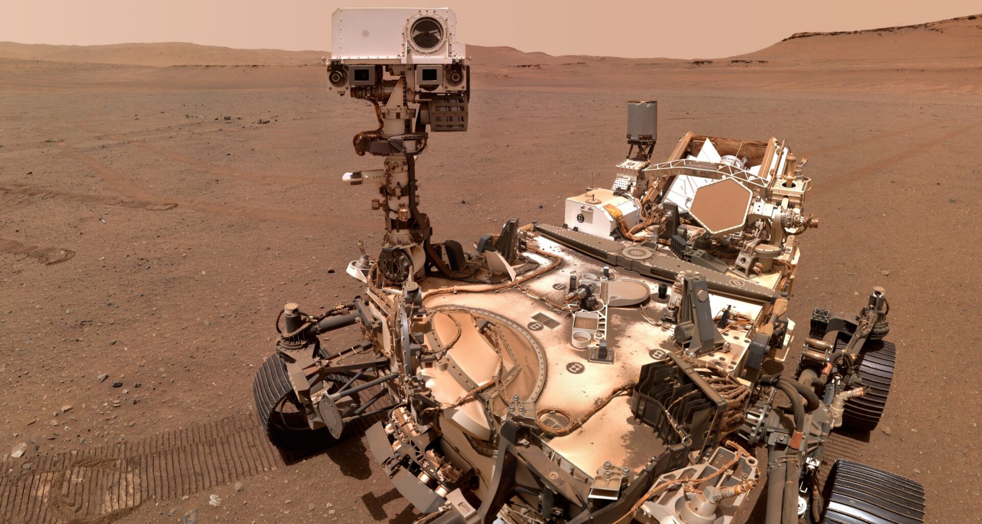 A selfie taken by NASA's Perseverance Rover while on Mars.