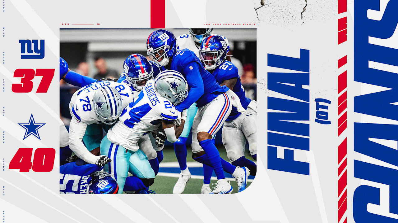 Giants fall to Cowboys 40-37 in OT thriller