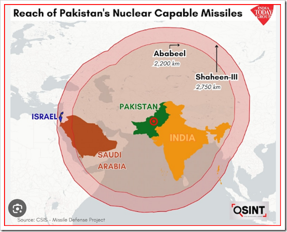 pakistan missile Israel
