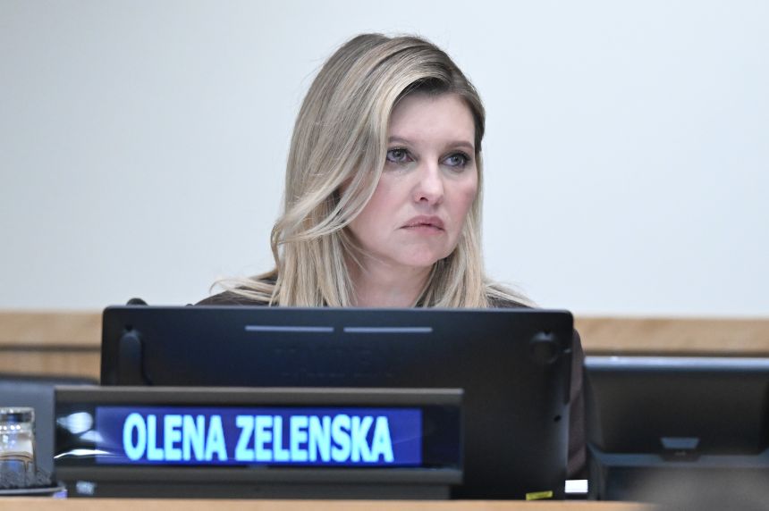 Ukrainian first lady Olena Zelenska attends a conference at the 80th session of the United Nations General Assembly on September 23.