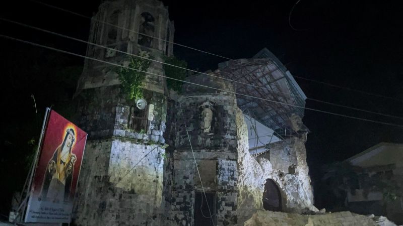 At least one killed after strong 6.9 magnitude earthquake strikes central Philippines