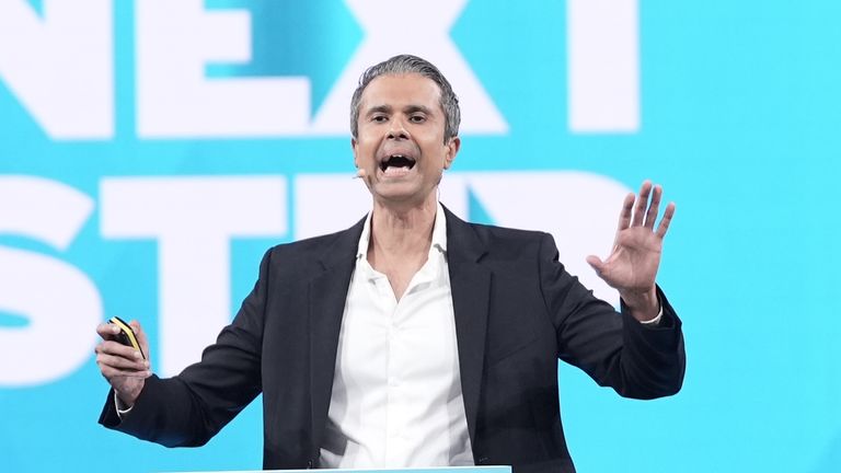 Dr Aseem Malhotra at the Reform UK conference. Pic: PA