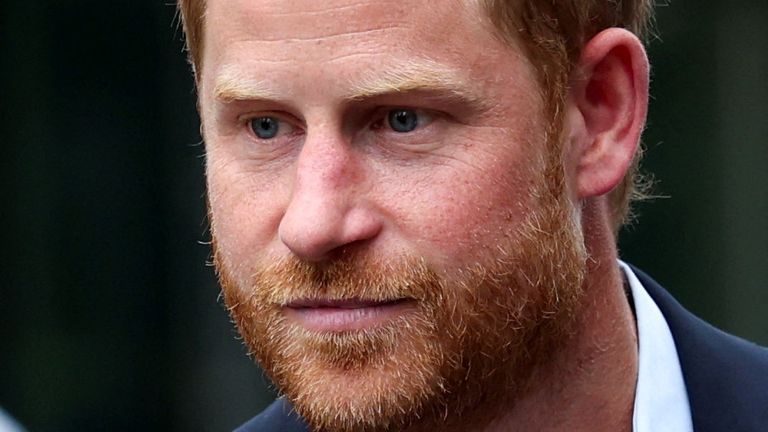 The Duke of Sussex visited Imperial College London's Centre for Blast Injury Studies on Wednesday. Pic: PA