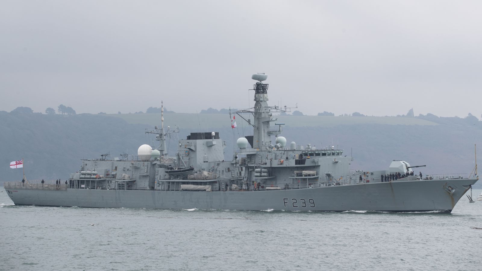 Royal Navy HMS Richmond off Plymouth Sound in 2020. Pic: PA
