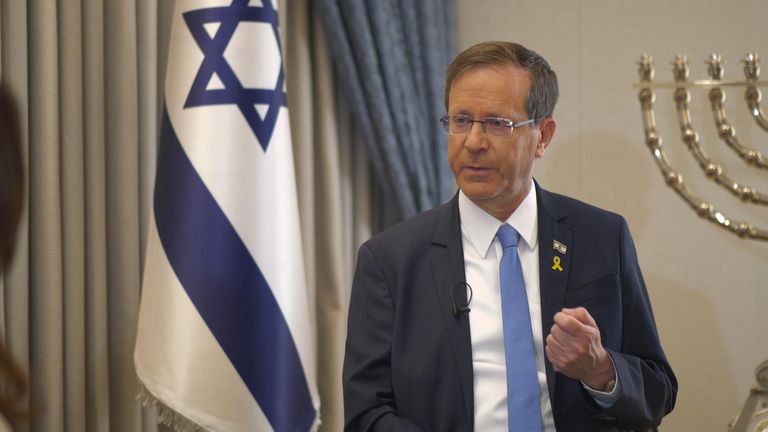 Isaac Herzog is in the UK. File pic