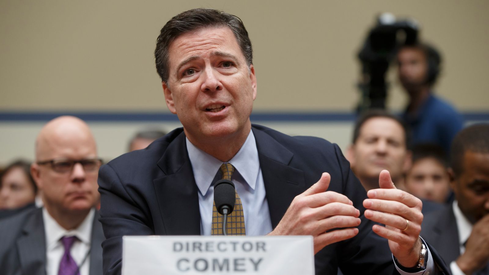 James Comey, then the FBI Director, in July  2016. File pic: AP/J. Scott Applewhite