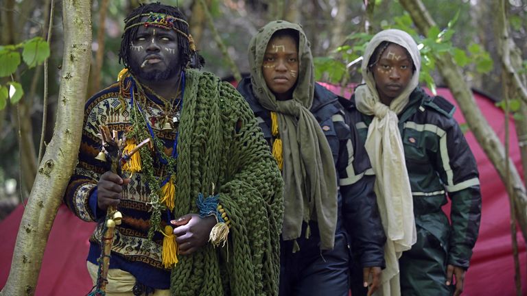 The Kingdom of Kubala is made up of 'King Atehene', 'Queen Nandi' and 'Asnat'. Pic: PA