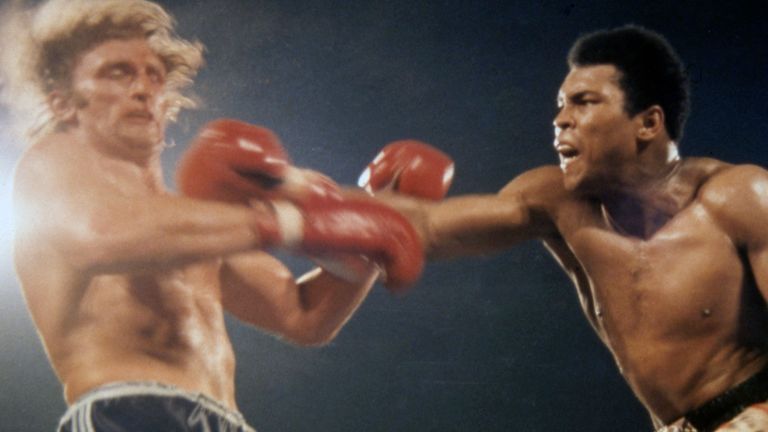 Bugner fighting Muhammad Ali in Las Vegas in 1973. Pic: AP