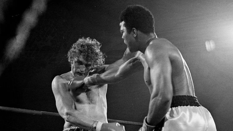 Bugner fighting Muhammad Ali in Las Vegas in 1973. Pic: AP