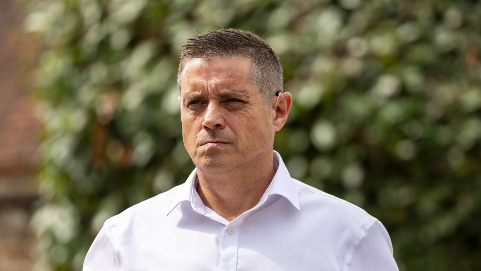 The actor pictured outside St Albans Magistrates' Court. Pic: PA