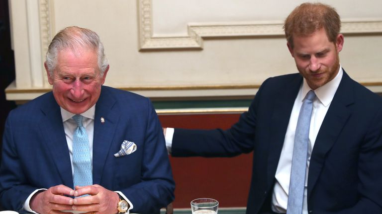 King Charles and the Duke of Sussex in 2018. File pic: PA