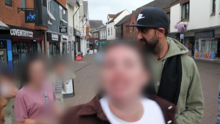 The women interrupted a Sky News interview