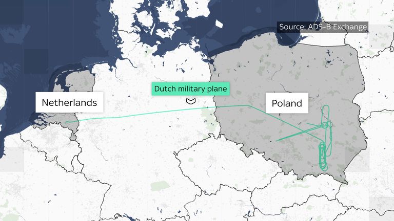 Flight tracking shows a Dutch refueling plane