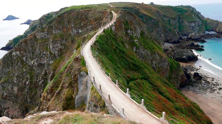 A some 100-metre-high ridge connects the rock islands on Sark. File pic: AP