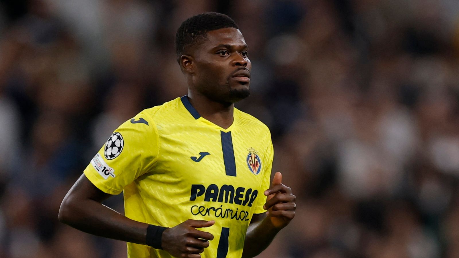 Thomas Partey in action for Villarreal against Tottenham on Tuesday night. Pic: Reuters