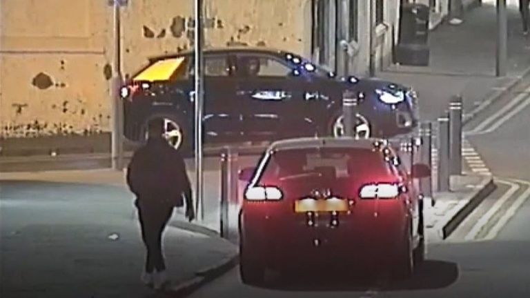 Mr Ferns' car being observed by Colquhoun and Platt, who were watching from a nearby Audi which had stopped at a junction. Pic: Crown Office