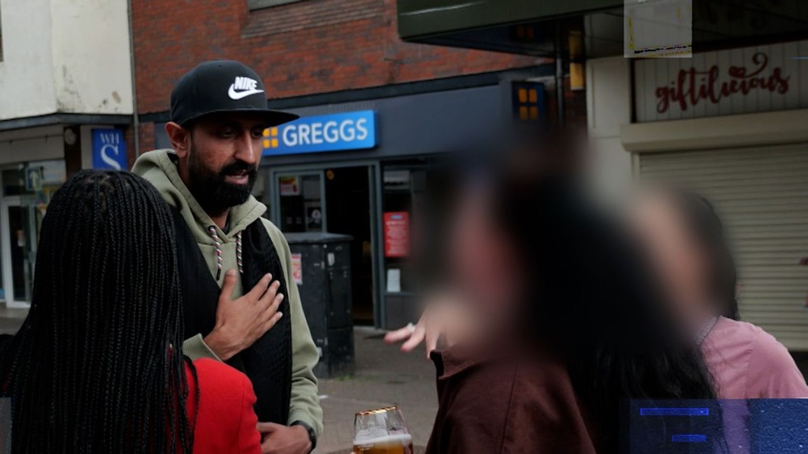 Zahin, pictured, was speaking on Sky News as women began shouting about rape