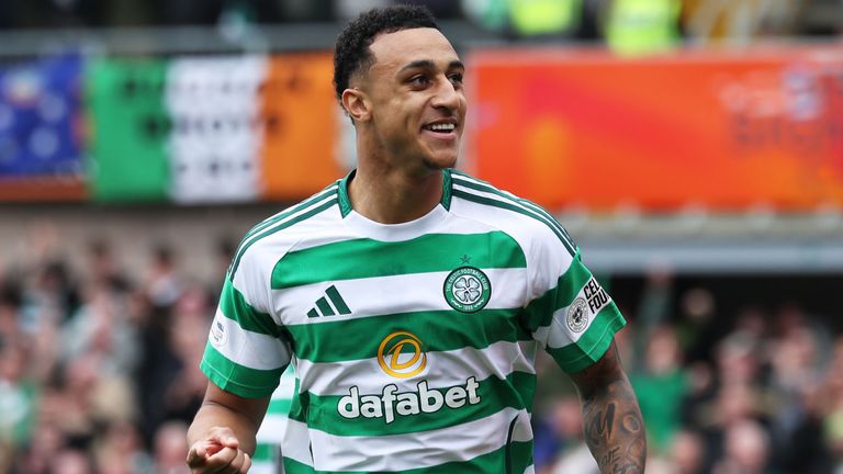 Adam Idah was on target as Celtic beat Dundee United to secure another Scottish Premiership title