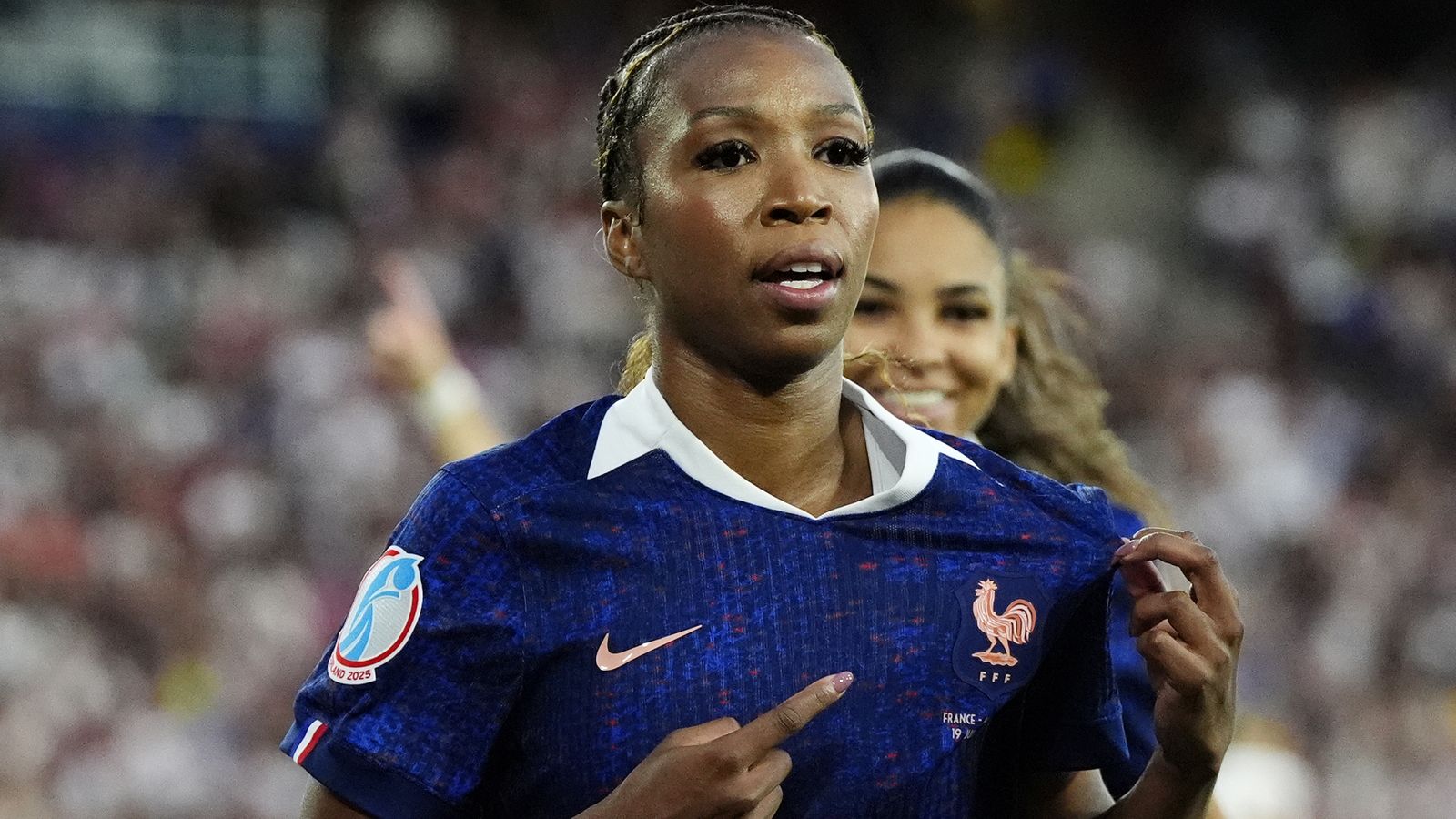 Grace Geyoro scored from the penalty spot for France against Germany