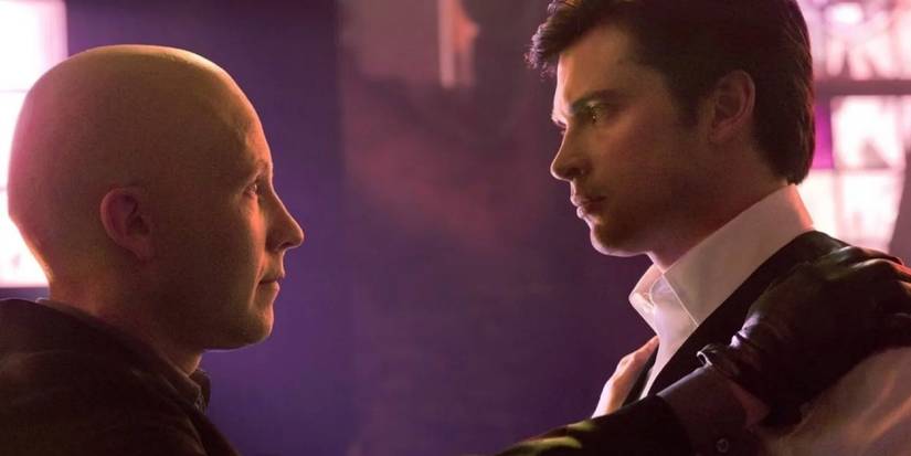 Lex Luthor (Michael Rosenbaum) reunites with Clark Kent (Tom Welling) in the 'Smallville' series finale "Finale."