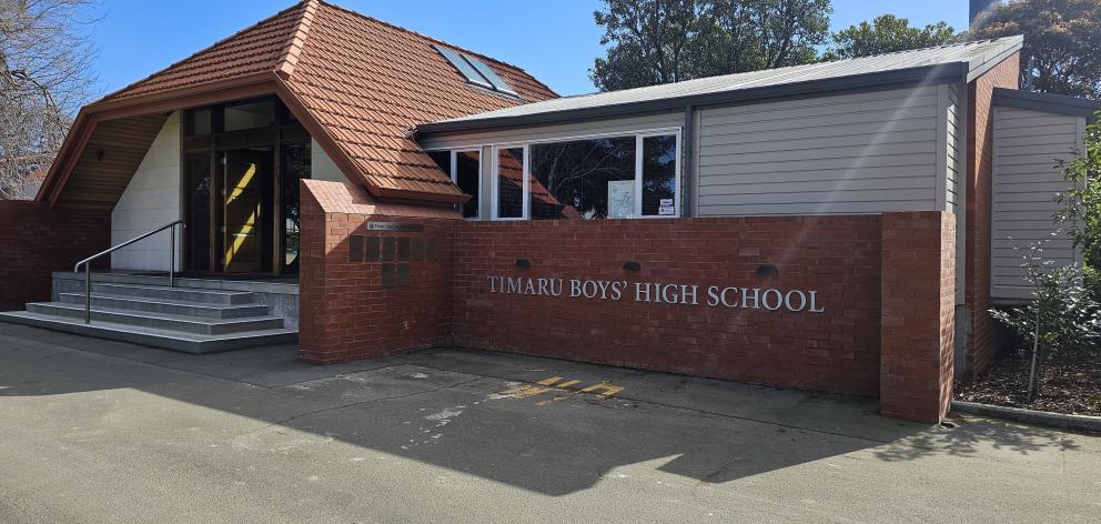 Timaru Boys’ High School was closed on Friday. PHOTO: CONNOR HALEY