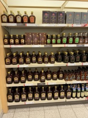 Crown Royal is on the shelves of the LCBO now. But will they be after its parent company move an an Ontario plant to the US? Premier Doug Ford says stays tuned -- Joe Warmington photo