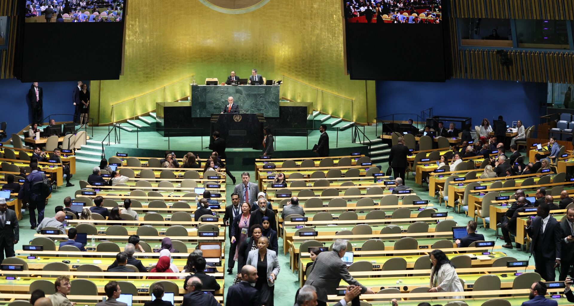 UN General Assembly 2025: Diplomats storm out as Netanyahu takes podium