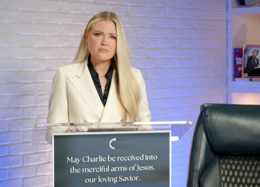 Erika Kirk gives remarks after her husband's killing.