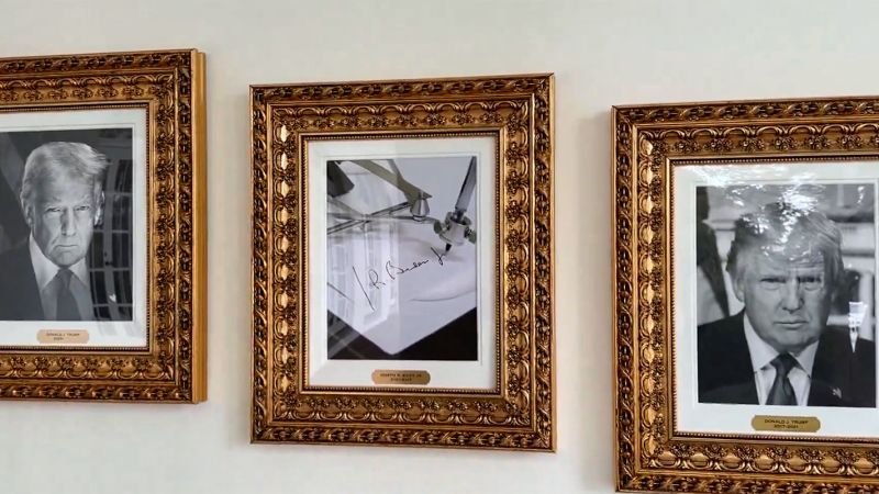 Trump White House hangs image of Biden autopen signature in new ‘Presidential Walk of Fame’