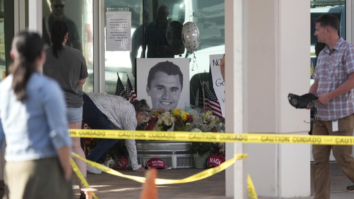Charlie Kirk's shooter is still at large, authorities say : NPR