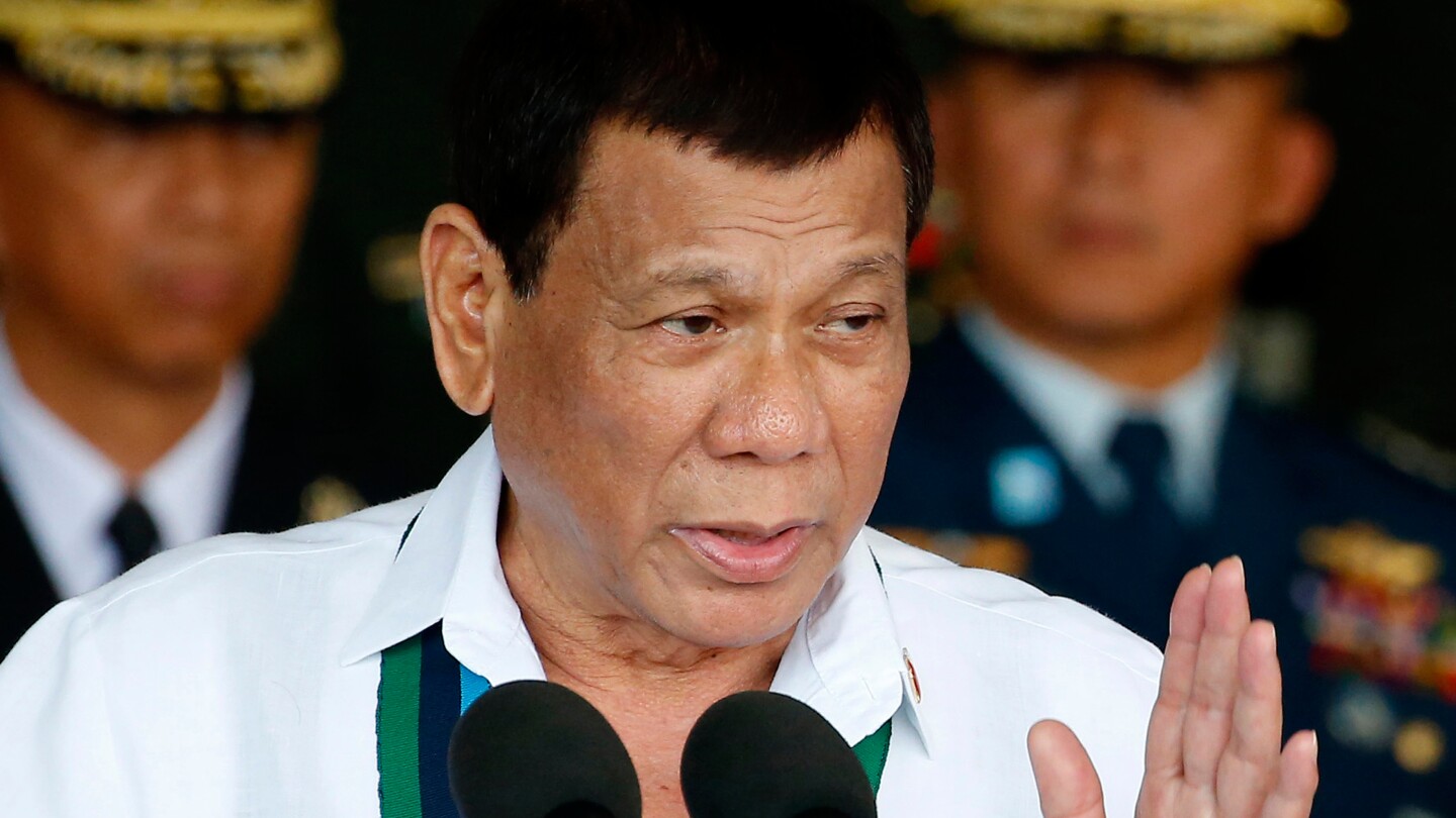 Court details charges against former Philippine President Duterte