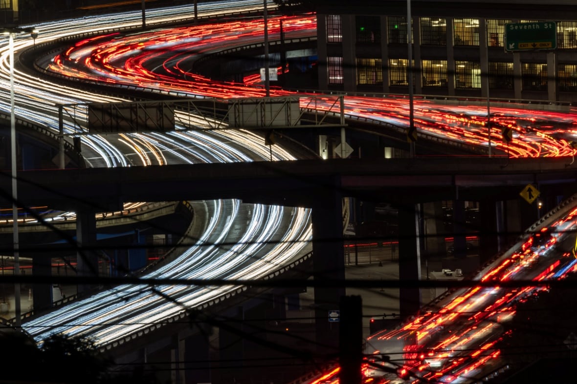 Car traffic is seen during rush hour in downtown San Francisco, California, U.S., July 29, 2025.