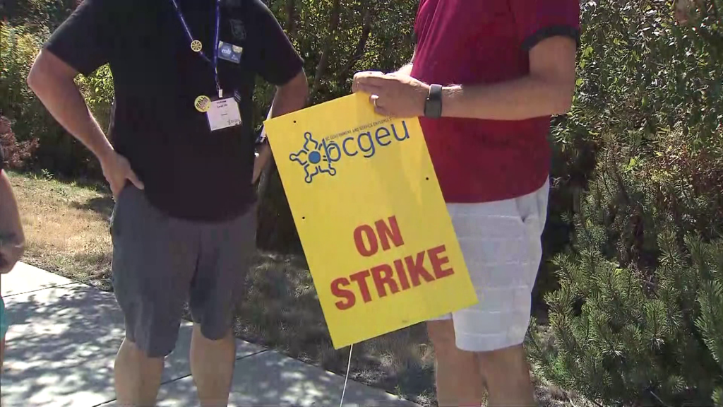 BCGEU says its members will begin walking picket lines Tuesday